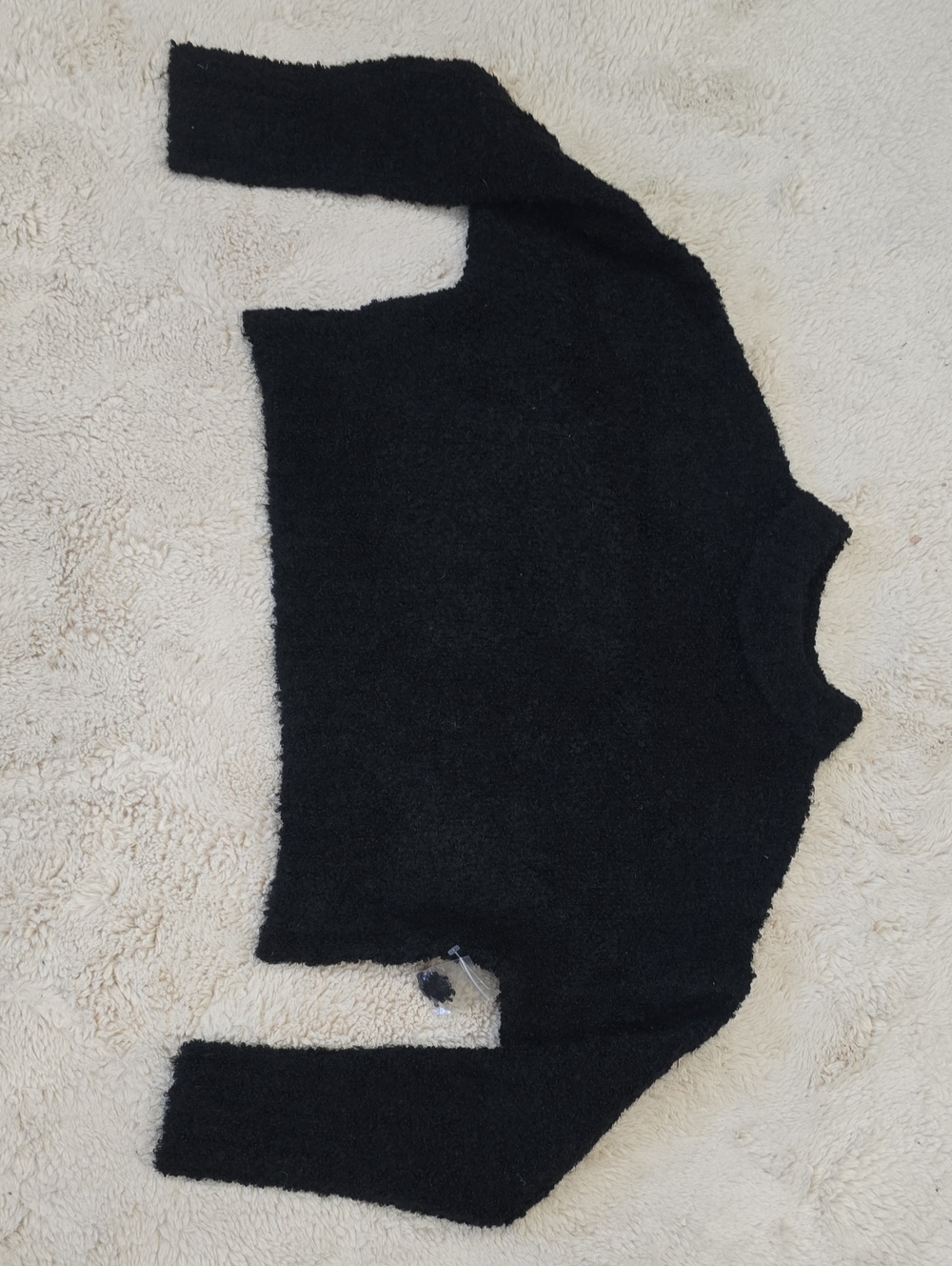 We The Free Black Fuzzy Turtleneck Sweater